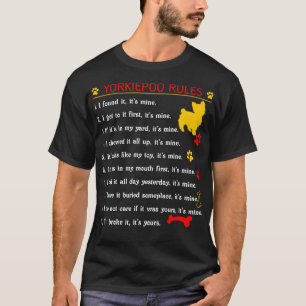 Yorkie Poo Regler Funny Djurälskare Gift T Shirt