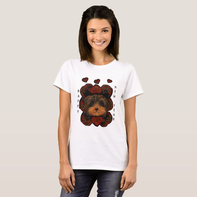 YORKIE POO T SHIRT (Hel framsida)