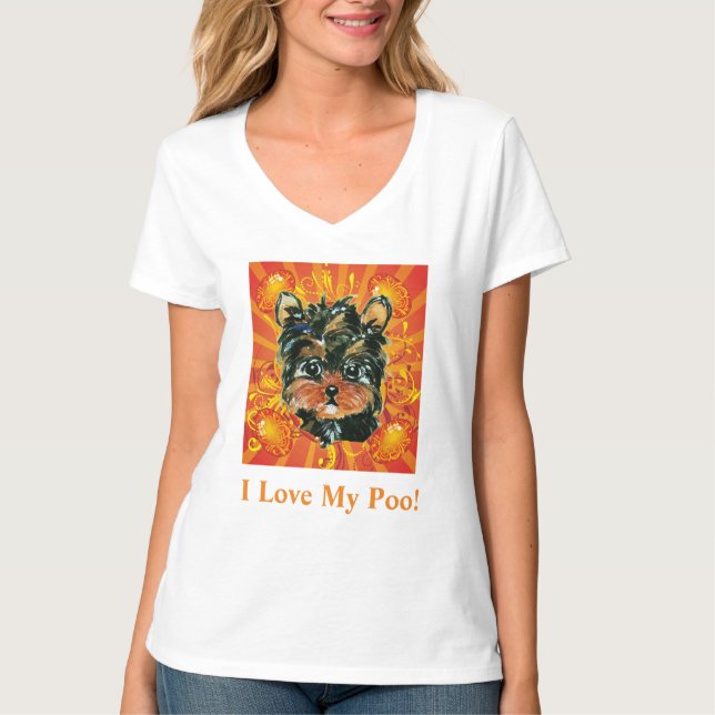 YORKIE POO T SHIRT (Framsida)