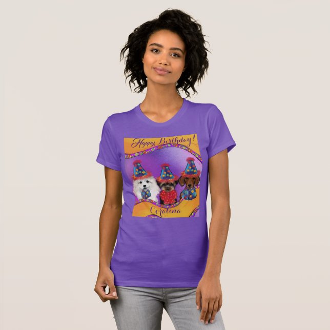 Yorkie Poo  T Shirt (Hel framsida)