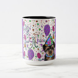 Yorkie Poo Två-Tonad Mugg
