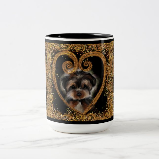 Yorkie Poo Två-Tonad Mugg (Center)