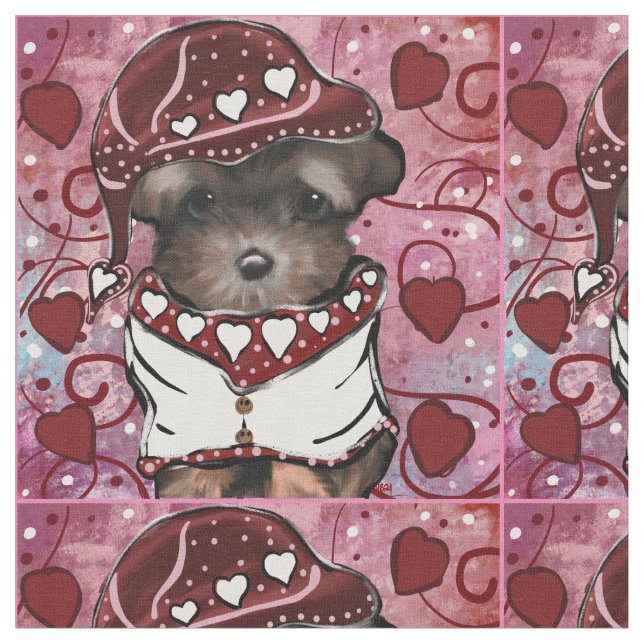 Yorkie Poo Tyg (Närbild)