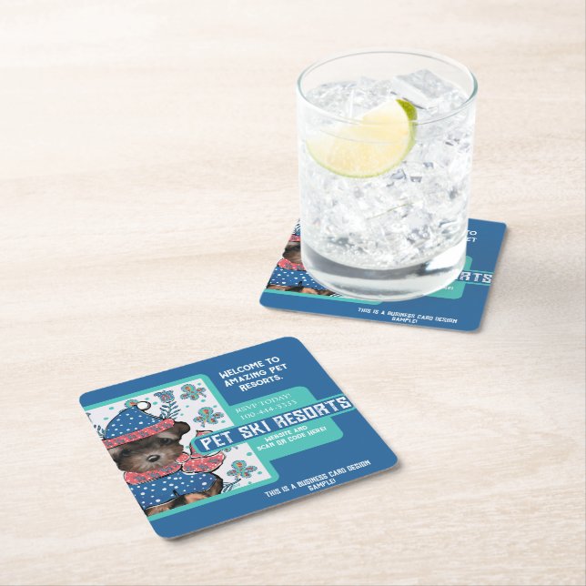 Yorkie Poo Underlägg Papper Kvadrat (Insitu)