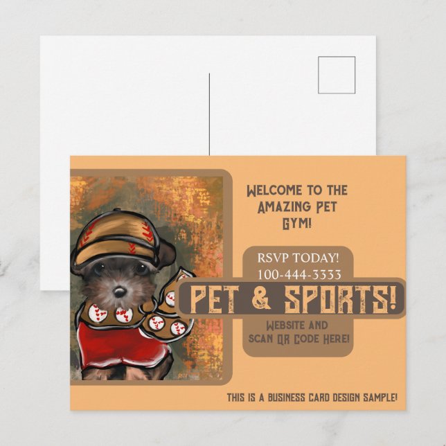 Yorkie Poo  Vykort (Fram/baksida)