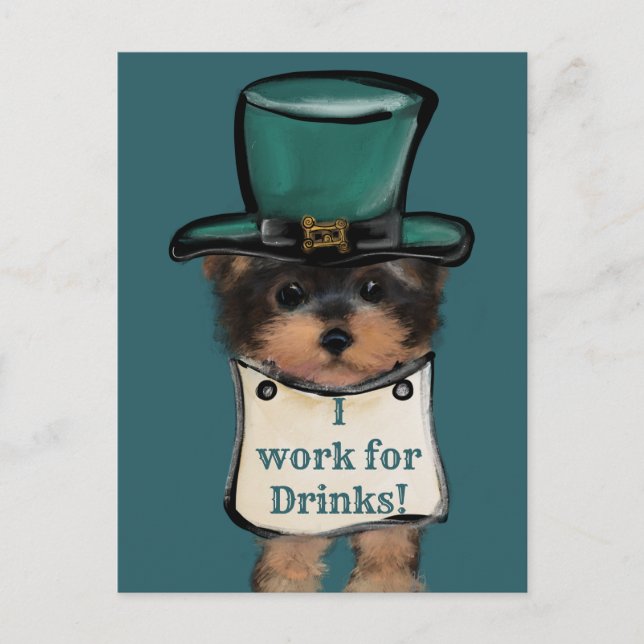Yorkie Poo Vykort (Framsida)