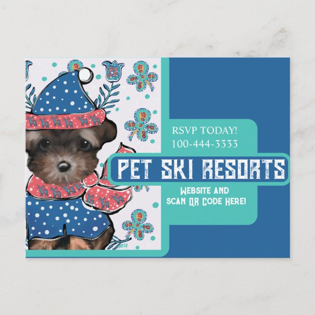 Yorkie Poo Vykort (Framsida)