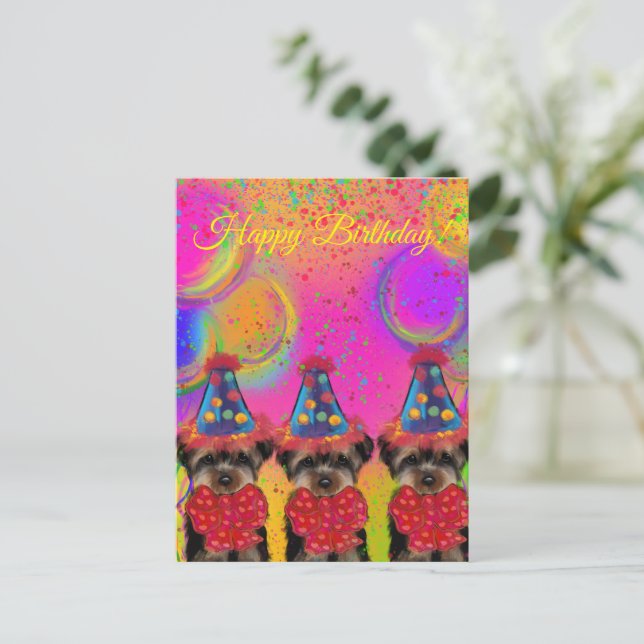 Yorkie Poo Vykort (Stående Fram)