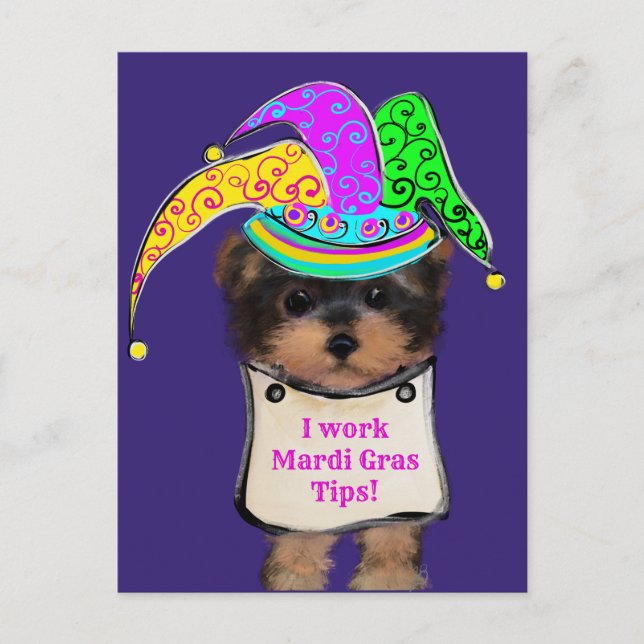 Yorkie Poo y Vykort (Framsida)