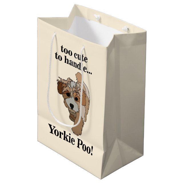 Yorkie Poo Yorkipoo Söt Hund (Framsidan Vinklad)