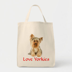 Yorkie Puppy Hund Gift Cute Yorkshire Terrier Tygkasse