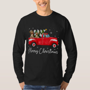 Yorkie Red Lastbil-julsshirt Santa Hat Hund Xma T Shirt