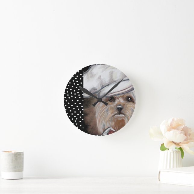 Yorkie Rund Klocka (Hem)