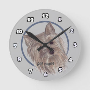 Yorkie Rund Klocka
