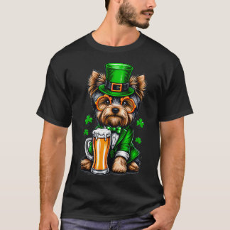 Yorkie Saint Paddys Day Costume for Älskare Hund T T Shirt