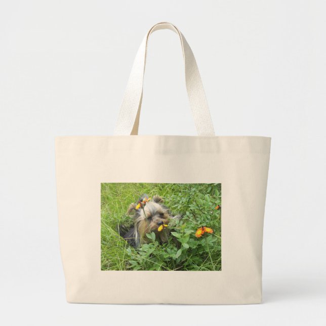 Yorkie shopping bag jumbo tygkasse (Framsidan)