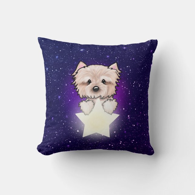 Yorkie Star Dekorativ kudde (Framsida)