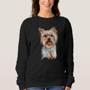 Yorkie Terrier Brun Hund Porträtt T Shirt