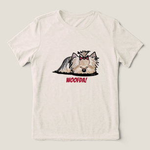 Yorkie Terrier Woofda Tri-Blend Shirt T