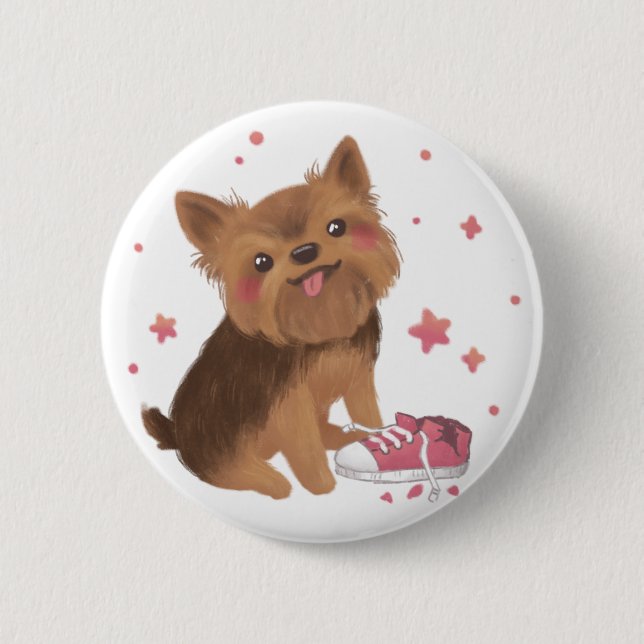 Yorkie the Cutest Trouble Maker Knapp (Framsida)
