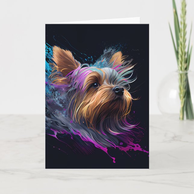 Yorkie Tillfällen Greeting Card Kort (Framsida)