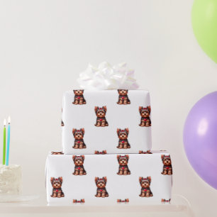 Yorkie Valentindagen - vit Presentpapper