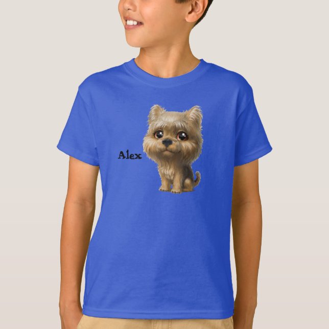 Yorkie Valp Anpassningsbar T Shirt (Framsida)