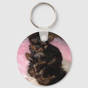 Yorkie valper Keychain Nyckelring