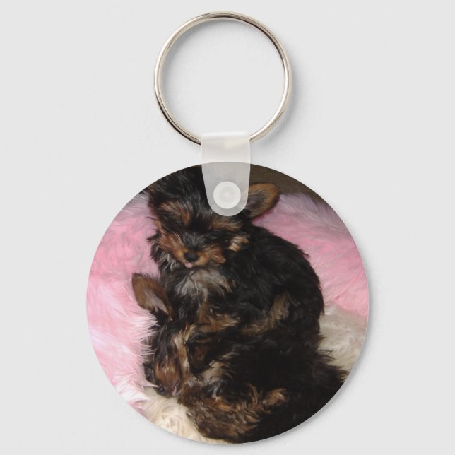Yorkie Valps Keychain Nyckelring (Framsida)