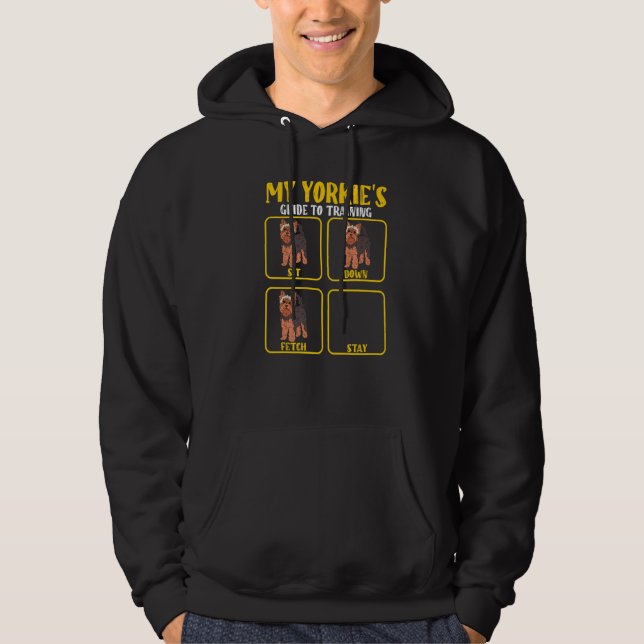 Yorkie Yorkshire terrier hundträningsguide yorkie Hoodie (Framsida)
