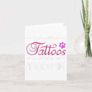 Yorkiepom Hund älskare Tattoo Rolig hund Mamma Gif Kort