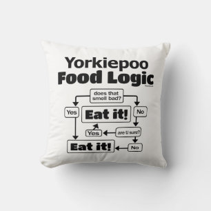 Yorkiepoo Food Logic Kudde