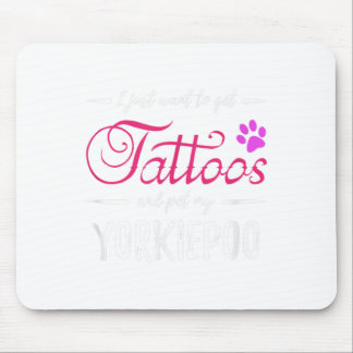 Yorkiepoo Hund älskare Tattoo Rolig hund Mamma Gif Musmatta