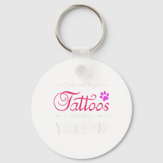 Yorkiepoo Hund älskare Tattoo Rolig hund Mamma Gif Nyckelring