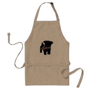 Yorkiepoo (Yorkie/pudel) kärlek Förkläde