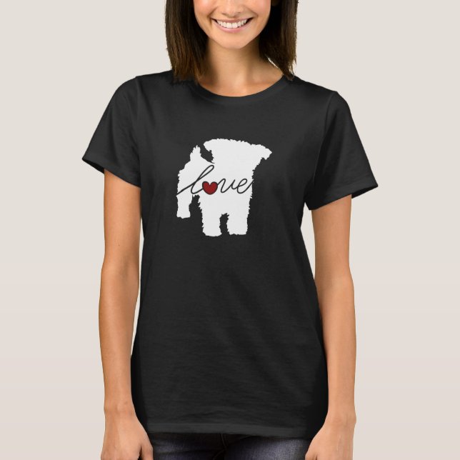 Yorkiepoo (Yorkie/pudel) kärlek T Shirt (Framsida)