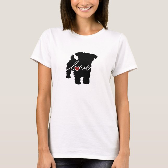 Yorkiepoo (Yorkie/pudel) kärlek Tee (Framsida)