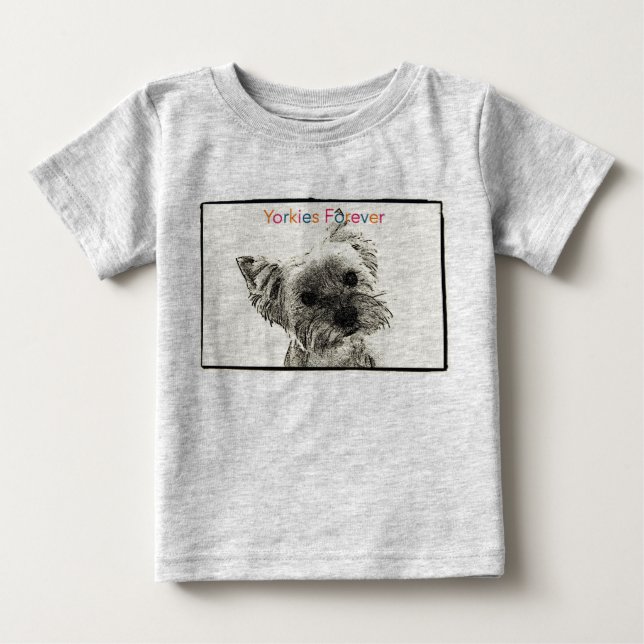 Yorkies Forever Infant Organic Creeper Tröja (Framsida)