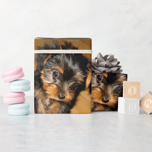 Yorkies första jul presentpapper (Baby Shower)