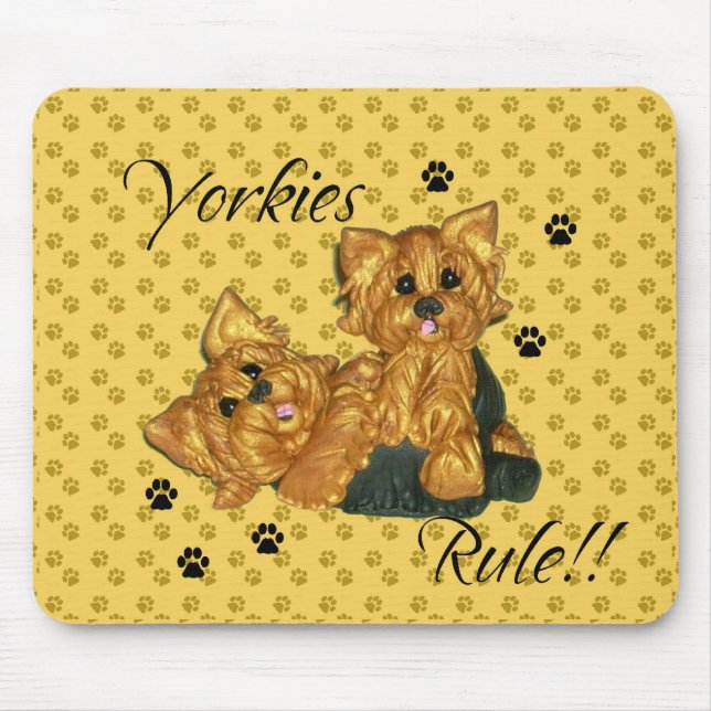 Yorkies härskar!!   Datormusen vadderar Musmatta (Framsidan)