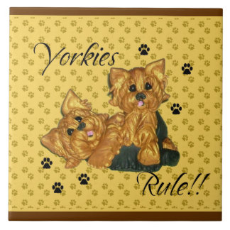 Yorkies härskar Pawprint belägger med tegel Kakelplatta