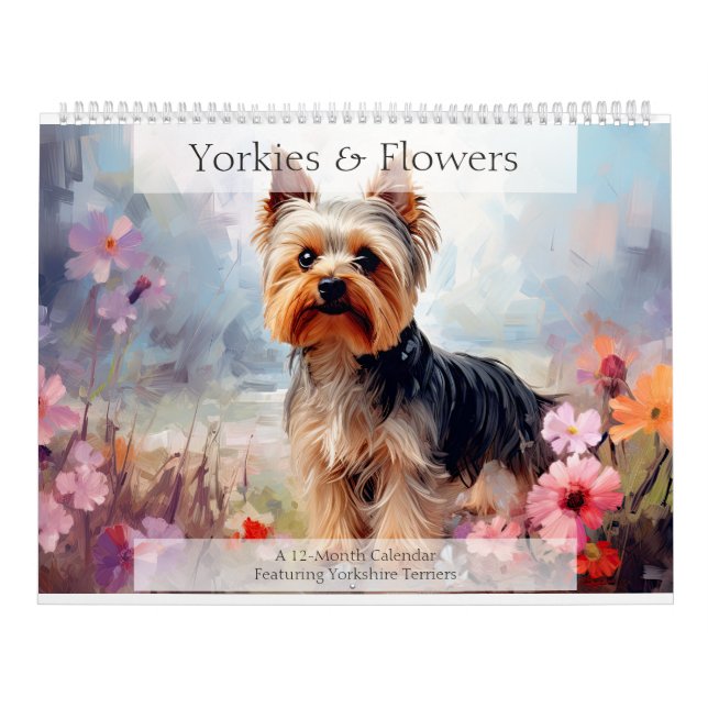 Yorkies och Flowers Hund älskare Kalender (Omslag)