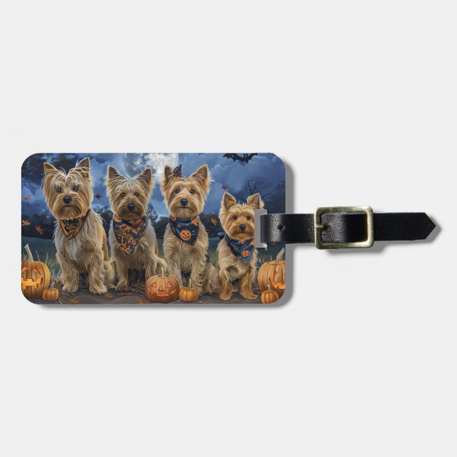 Yorkipoo Halloween Kuslig  Bagagebricka (Horisontell Framsida)