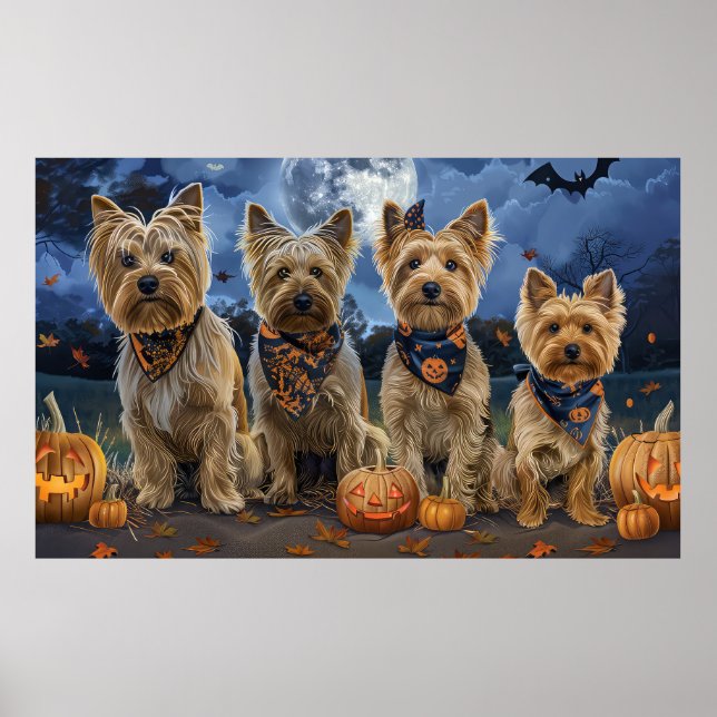 Yorkipoo Halloween Kuslig  Poster (Framsidan)