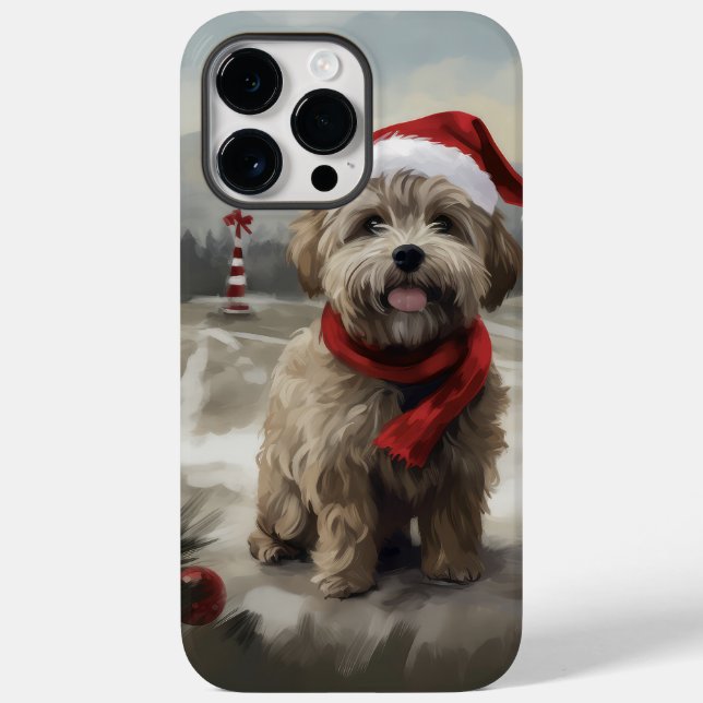 Yorkipoo Hund i Snö Jul (Baksida)