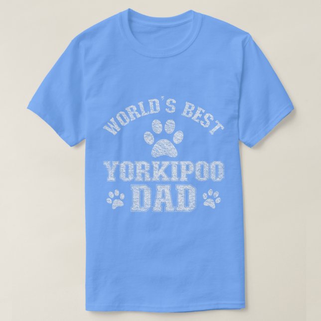 Yorkipoo Hund Pappa Worlds Best Yorkipoo Pappa T Shirt (Design framsida)