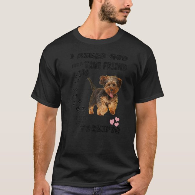 Yorkipoo Hund Quote Mamma Yorkiepoo Pappa Art Cute T Shirt (Framsida)