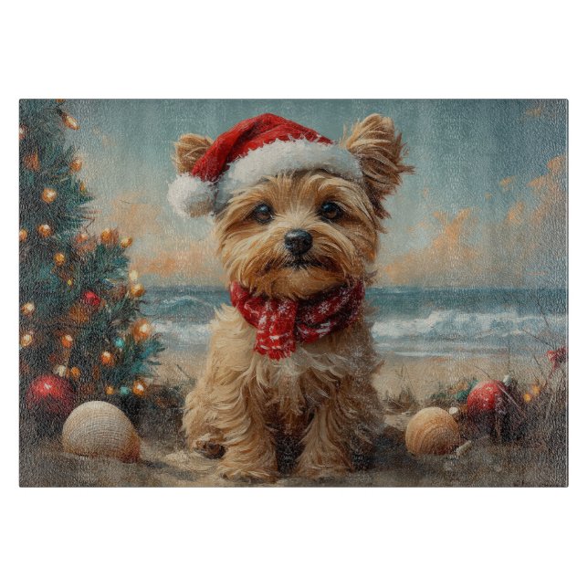 Yorkipoo Hund Vintage Beach (Framsidan)