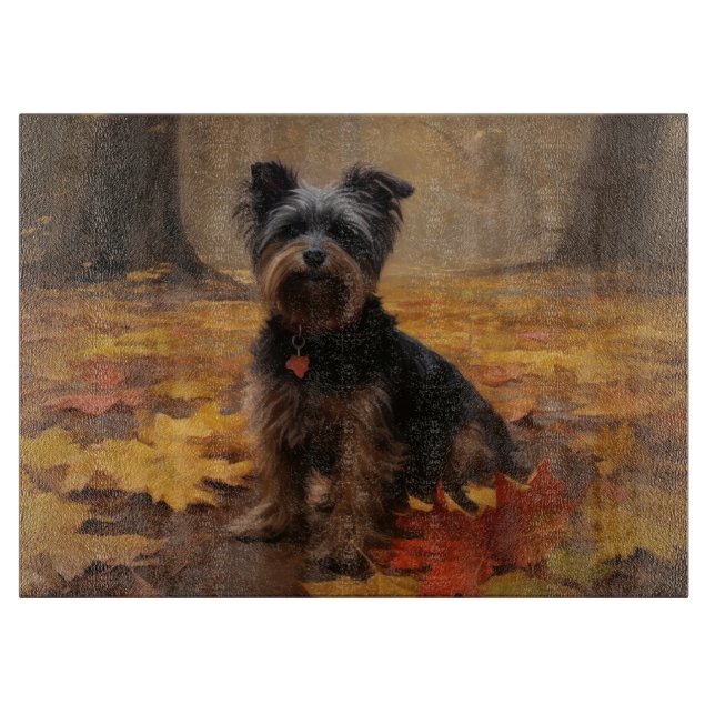 Yorkipoo i höstlöv Fall Inspire (Framsidan)