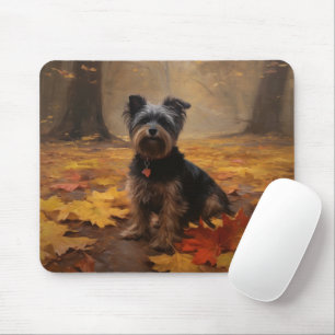 Yorkipoo i höstlöv Fall Inspire Musmatta